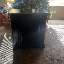 Black Wooden Shelf Stand 