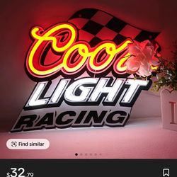 Coors Light Racing Neon Sign