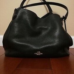 COACH PURSE Black Leather 