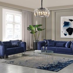Velvet Sofa & Loveseat