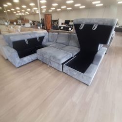 Modern Huge Gray Sectional Couch Brand New 2026 