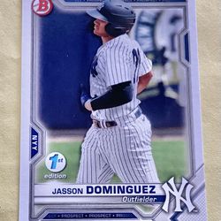 2021 Bowman Jasson Dominguez #1 Prospect 1st Edition