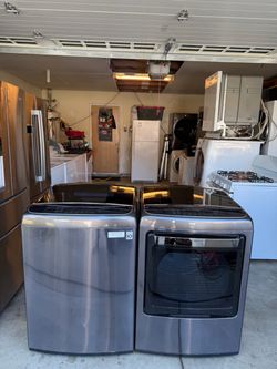 LG Top Load Washer and Electric Dryer Set