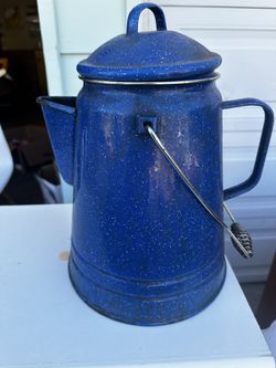 Large Enamal Speckled Camping Coffee Pot 