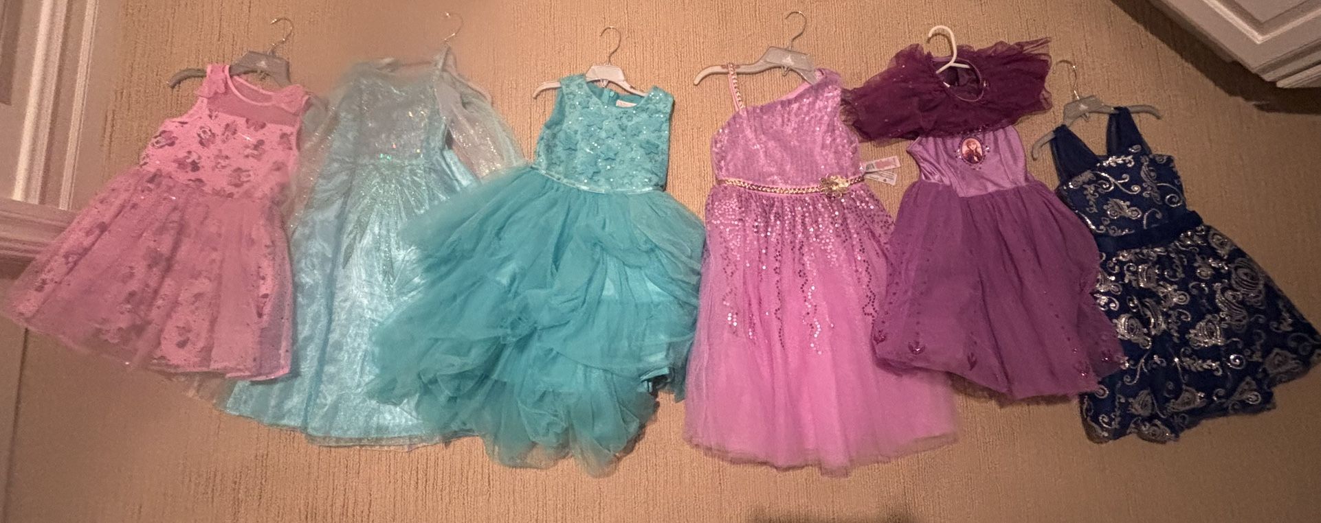 6 Disney Princess Dresses Size 5/6
