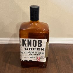 Knob Creek Oversized Store Display Bar Man Cave 18" Glass Bottle