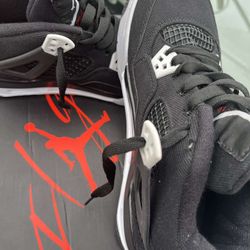 Jordan 4 Black Canvas 
