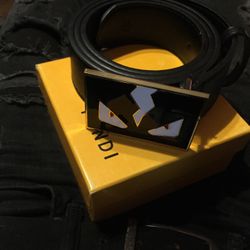Black Fendi Belt