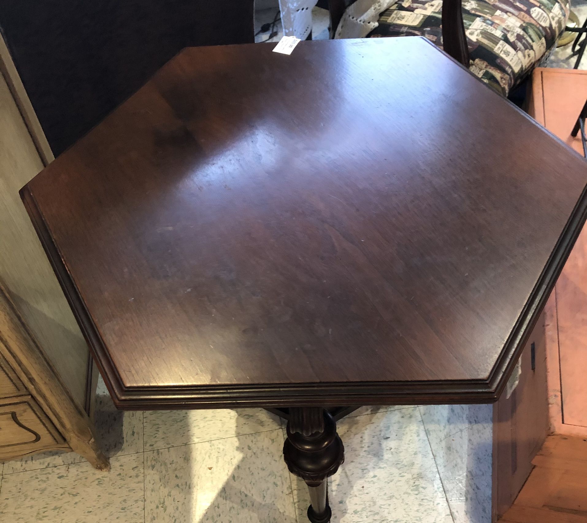 Solid Wood Hexagon Table
