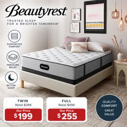 Beautyrest 12" BR800 Medium Mattress Available in twin and full size
