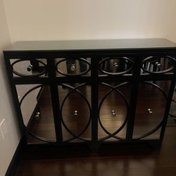 Gorgeous Solid Wood Cabinet With Mirror Inlay