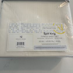 Split King 7 Piece Sheet Set Brand new