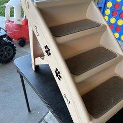 Pet Dog Foldable Stairs 4 Steps for High Bed with Non-slip Pad for Indoor Outdoor