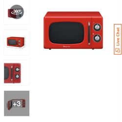 MAGIC CHEF MCD770CW .7 cf 700W CT Microwave Red