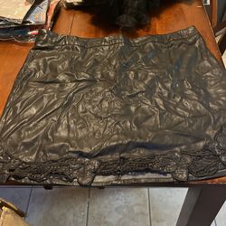Black Pleather Skirt