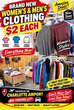 New women’s men’s clothing $2 each se habla español