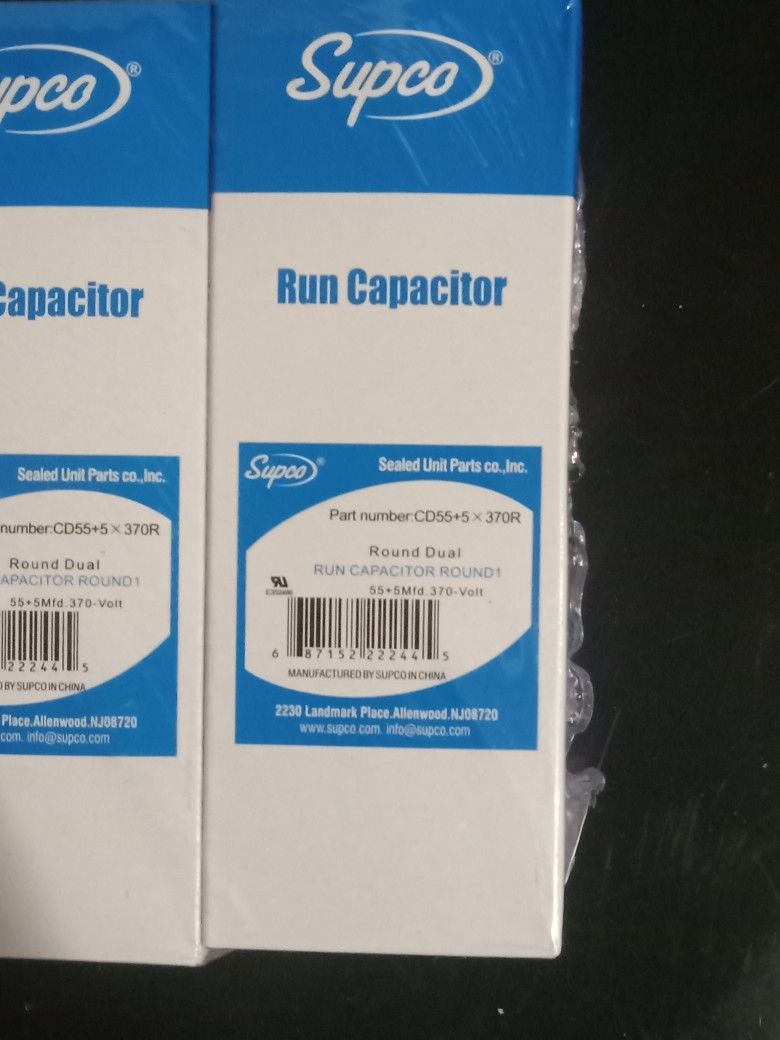 Run Capacitors 55+5mfd 370volts