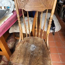 Antique Carved Wooden Chairs