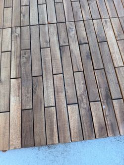 Wood deck tiles