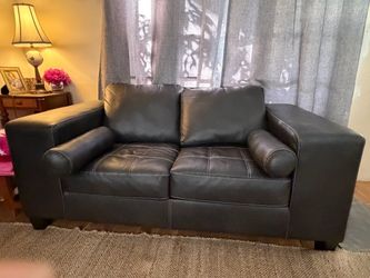 Two seater leather couch