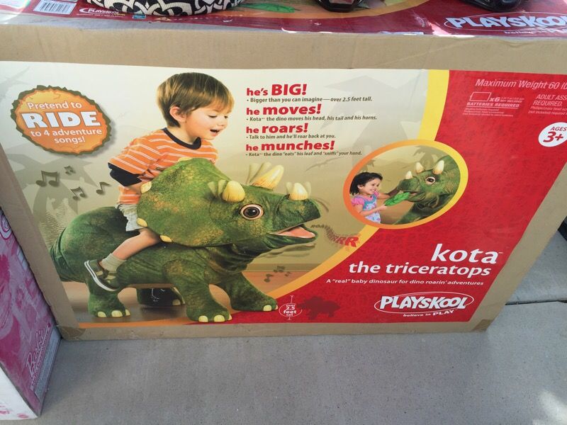 Brand New Kota the Triceratops ride on dinosaur