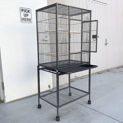 (New in box) $95 Large 53” Bird Cage for Parakeet Parrot Cockatiel Canary Finch Lovebird, Size 24x17x53” 