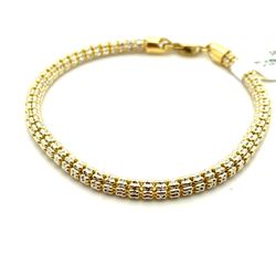 10kt Gold  Ice Bracelet 8” 10.80grams 4.5mm 152510 1