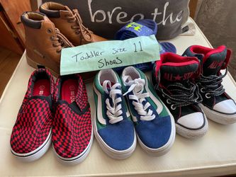 Toddler Boys Shoes Lot Size 11 | Vans, Converse, Boots & More (5 Pairs)