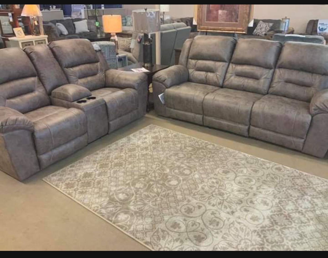 By Ashley Furniture Stoneland Power Reclining Sofa Couch π₯ Brand New βοΈ Fastest Delivery β