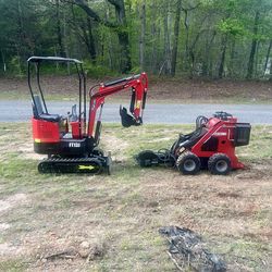Mini excavator and mini skid steer package