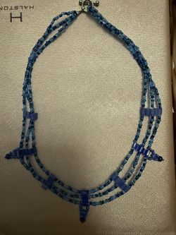 Handmade Blue Beaded Necklace
