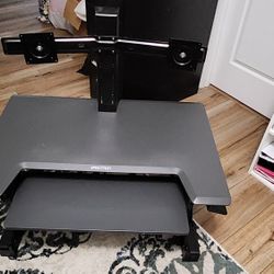 Ergotron Adjustable Stand Up Desk with Double Monitor Stand