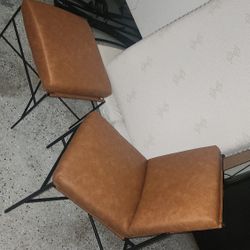 Hearth And Hand Leather Chair With Ottoman 