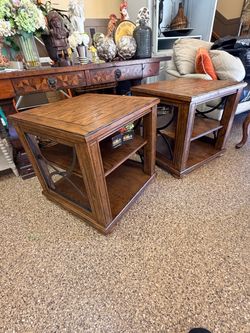 Pair of Rustic Industrial Style Tables