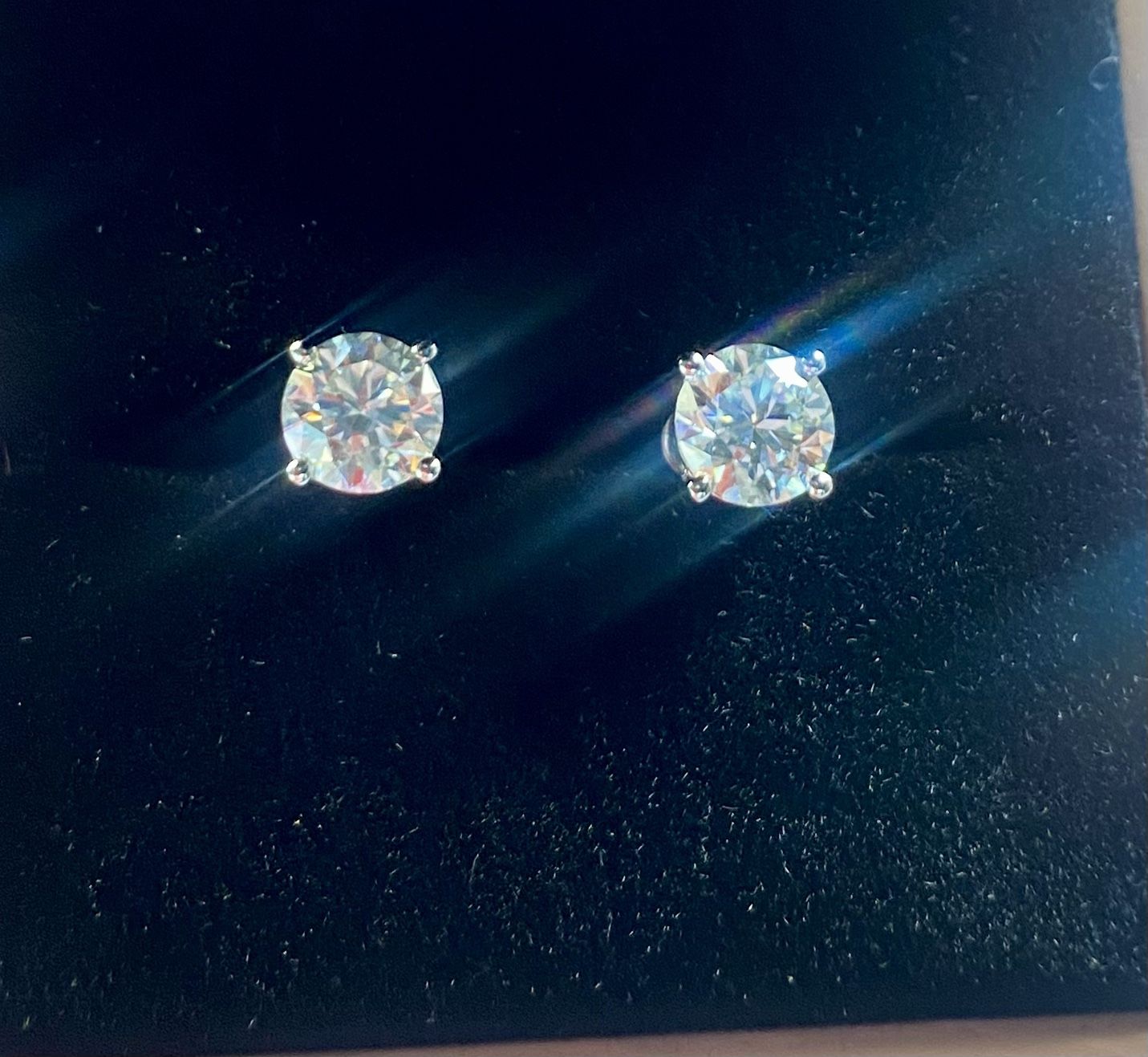 1ct Pair Genuine Lab Diamond Earrings!