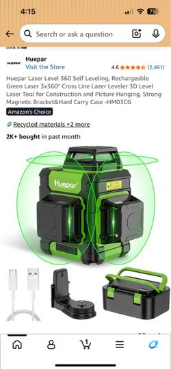 Huepar laser level 360/ rechargeable