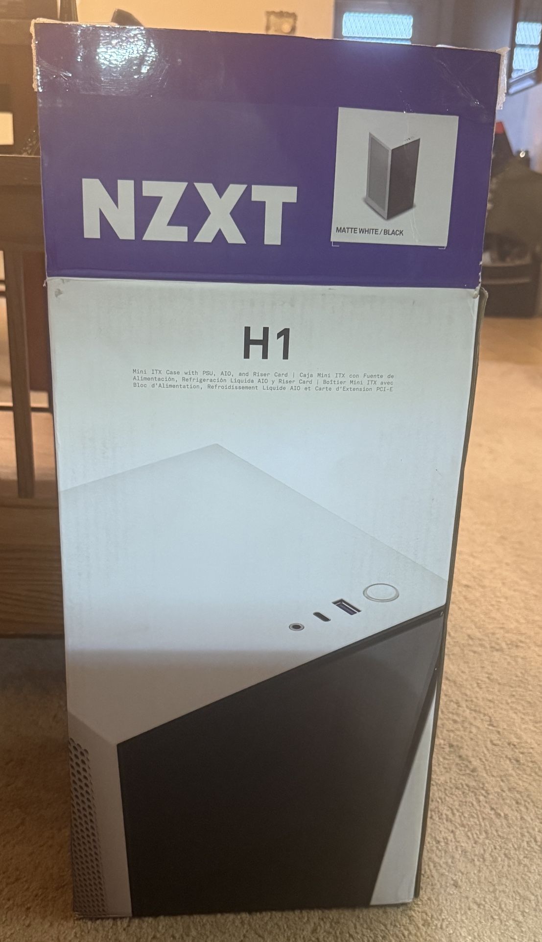NZXT H1 V1 SFF Mini ITX Mini Tower Case White 650W Gold PS Pcie Riser 4.0
