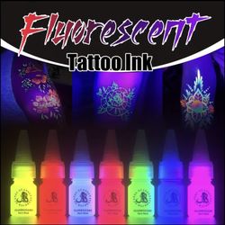 TATTOO UV FLUORESCENT GLOW IN THE DARK INK 🫟   🥶