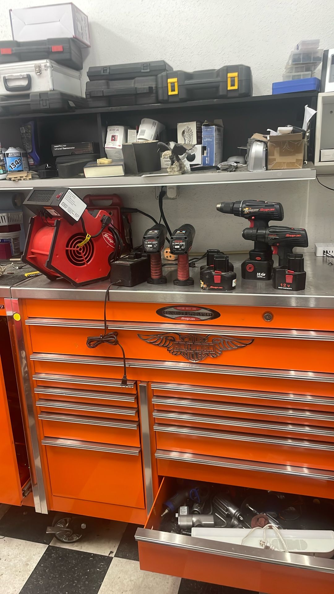 Snap on Heater Air Blower  And Cordless Tool And Batteries Chargers 