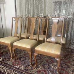 Queen Anne Style Ethan Allen Dining Chairs Set Of 6