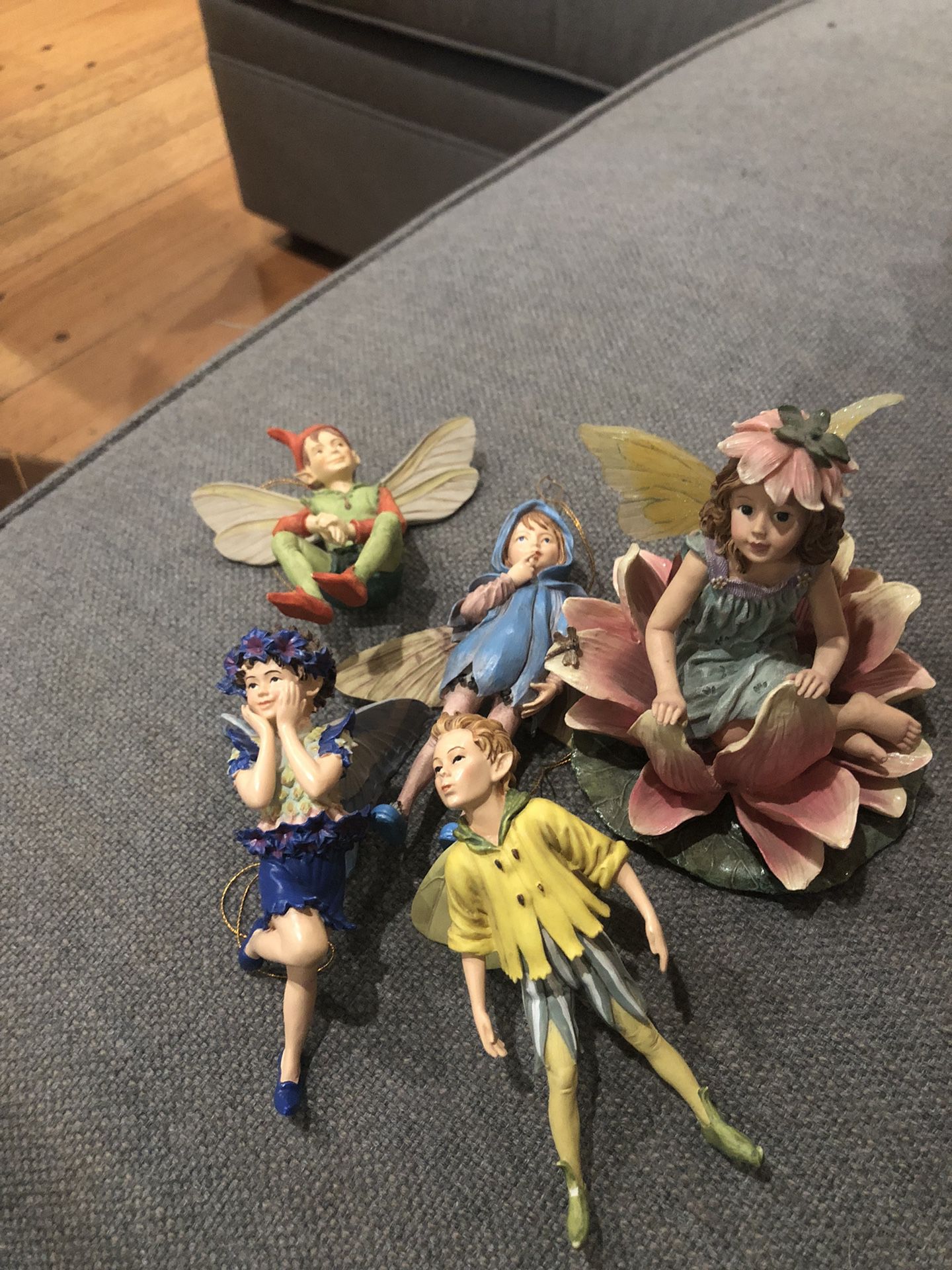 Fairy ornaments and statue