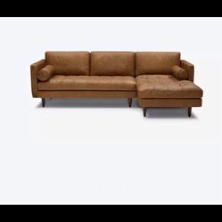 Joybird Briar Leather Sectional