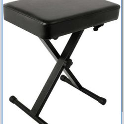 Yamaha OEM PKBB1 Adjustable Padded Keyboard X-Style Bench, Black, 19.5 inches X(10)