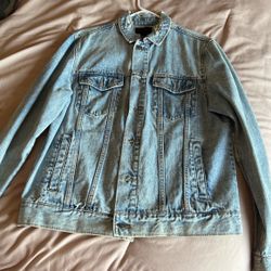 Distressed denim, jean jacket