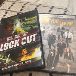 Now You See Me + Lockout DVDs