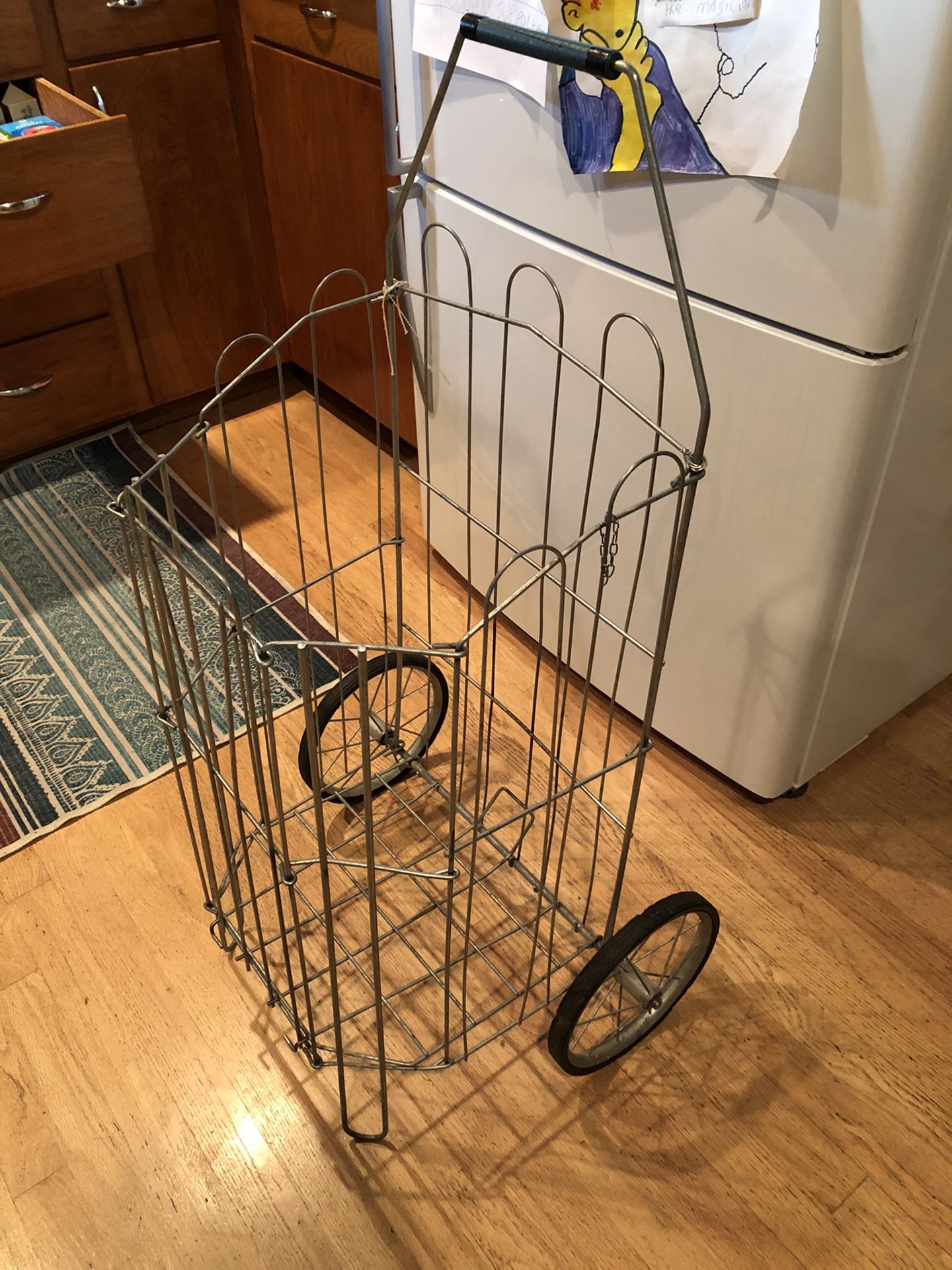 Vintage Grocery Cart With Postal Liner