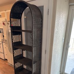 Rattan Arched Etagere shelving 