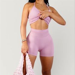 Pink Gym Set | Fitness Fashioness | Size M | New With Tags