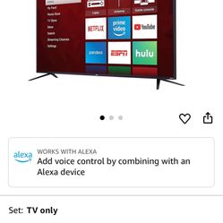50” TV and Soundbar Roku TCL