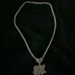 5mm 925  Silver VVSMoiss Tennis Chain – White Gold Finish